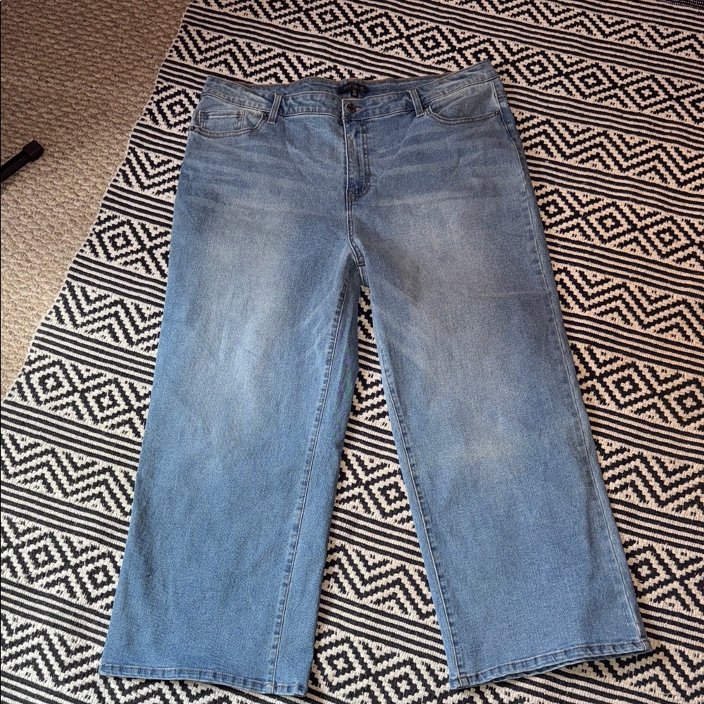 High Rise Crop Wide Leg